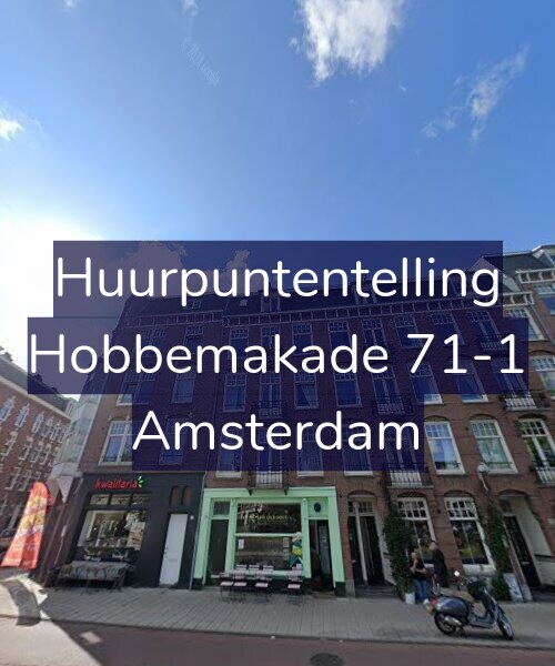 Foto gevel Huurpuntentelling voor Hobbemakade 71-1, Amsterdam