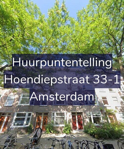 Foto gevel Huurpuntentelling voor Hoendiepstraat 33-1, Amsterdam