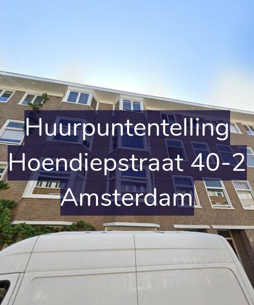 Foto gevel Huurpuntentelling voor Hoendiepstraat 40-2, Amsterdam