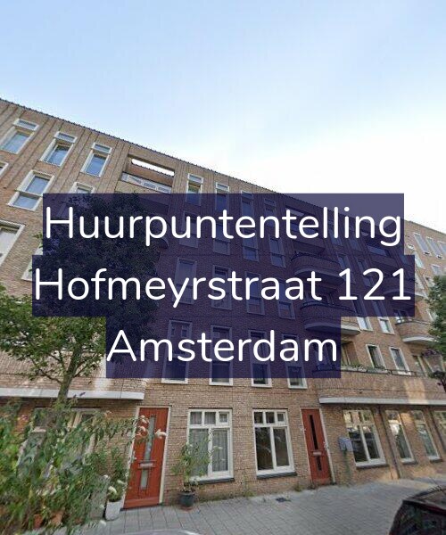 Foto gevel Huurpuntentelling voor Hofmeyrstraat 121, Amsterdam