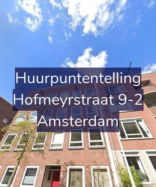 Foto gevel Huurpuntentelling voor Hofmeyrstraat 9-2, Amsterdam