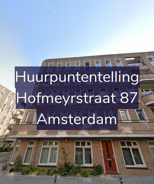 Foto gevel Huurpuntentelling voor Hofmeyrstraat 87, Amsterdam