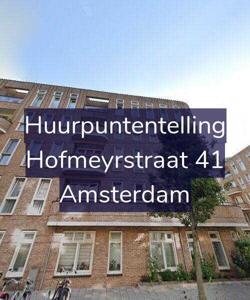 Foto gevel Huurpuntentelling voor Hofmeyrstraat 41, Amsterdam