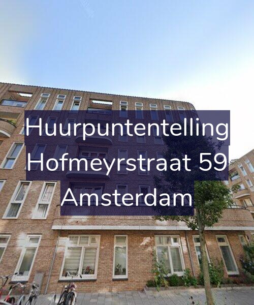 Foto gevel Huurpuntentelling voor Hofmeyrstraat 59, Amsterdam