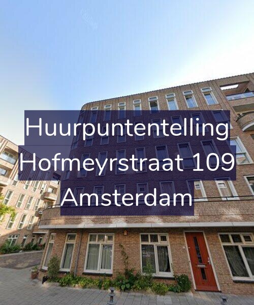 Foto gevel Huurpuntentelling voor Hofmeyrstraat 109, Amsterdam