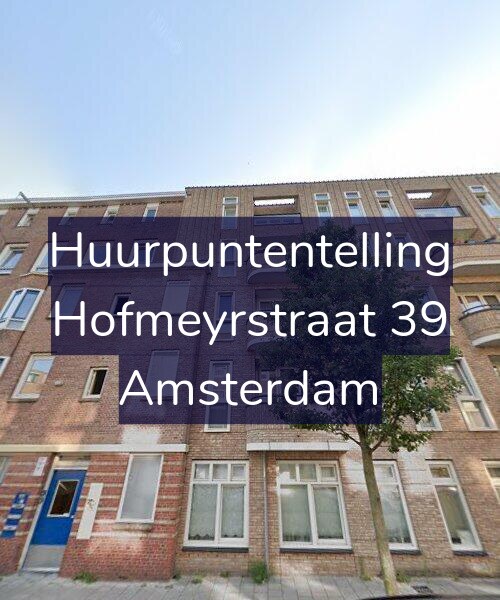 Foto gevel Huurpuntentelling voor Hofmeyrstraat 39, Amsterdam