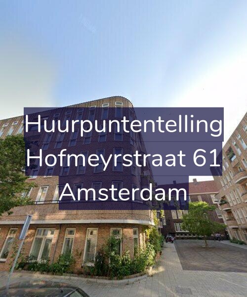 Foto gevel Huurpuntentelling voor Hofmeyrstraat 61, Amsterdam