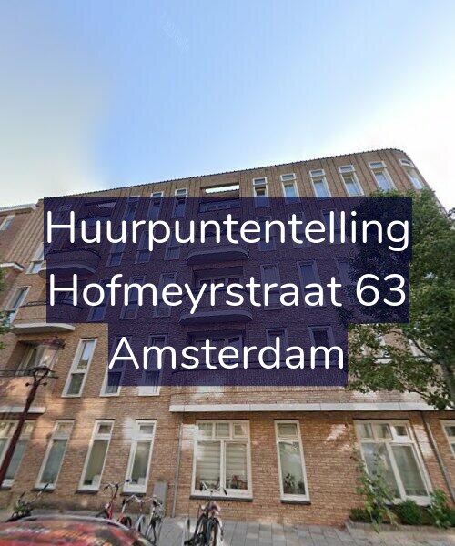 Foto gevel Huurpuntentelling voor Hofmeyrstraat 63, Amsterdam