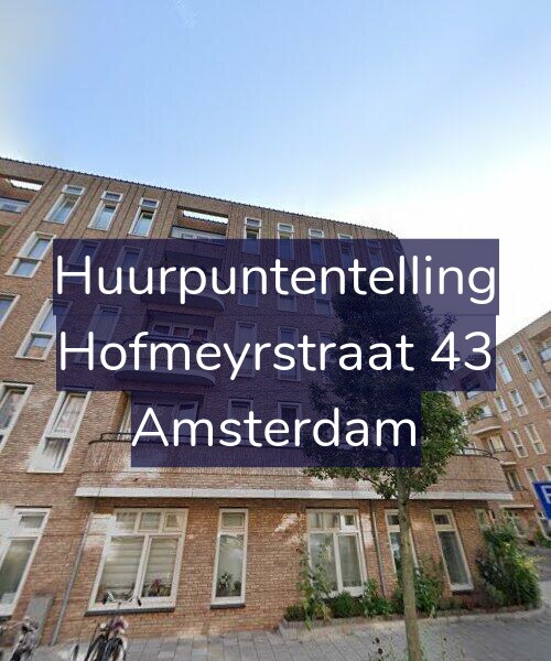 Foto gevel Huurpuntentelling voor Hofmeyrstraat 43, Amsterdam
