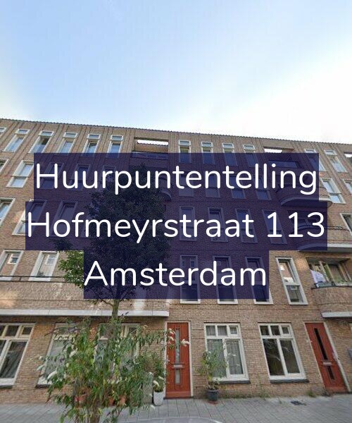 Foto gevel Huurpuntentelling voor Hofmeyrstraat 113, Amsterdam
