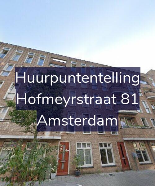 Foto gevel Huurpuntentelling voor Hofmeyrstraat 81, Amsterdam