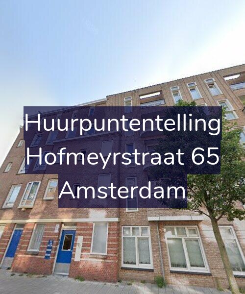 Foto gevel Huurpuntentelling voor Hofmeyrstraat 65, Amsterdam