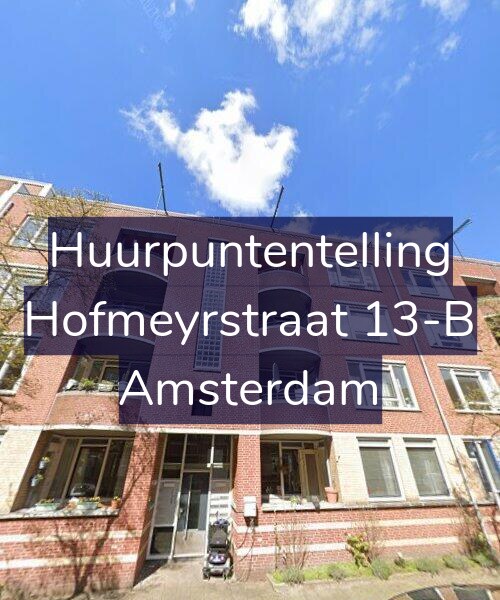 Foto gevel Huurpuntentelling voor Hofmeyrstraat 13-B, Amsterdam