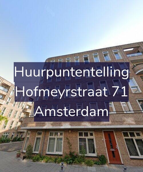 Foto gevel Huurpuntentelling voor Hofmeyrstraat 71, Amsterdam