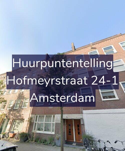 Foto gevel Huurpuntentelling voor Hofmeyrstraat 24-1, Amsterdam