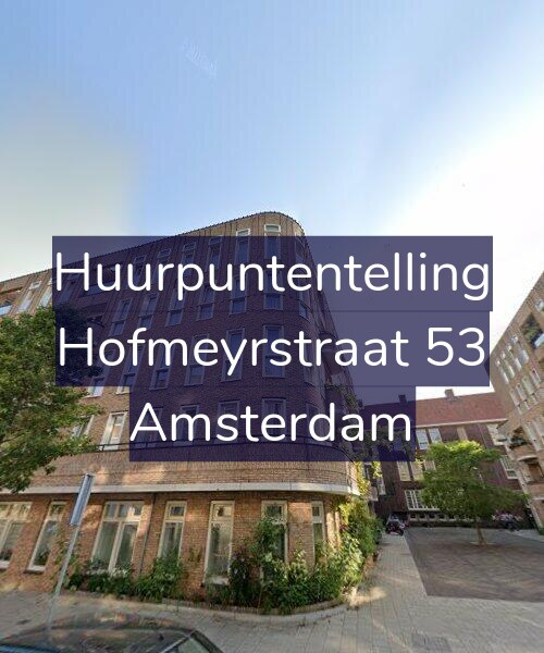 Foto gevel Huurpuntentelling voor Hofmeyrstraat 53, Amsterdam