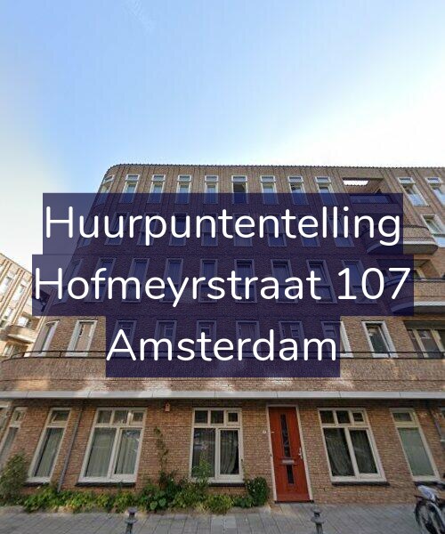 Foto gevel Huurpuntentelling voor Hofmeyrstraat 107, Amsterdam