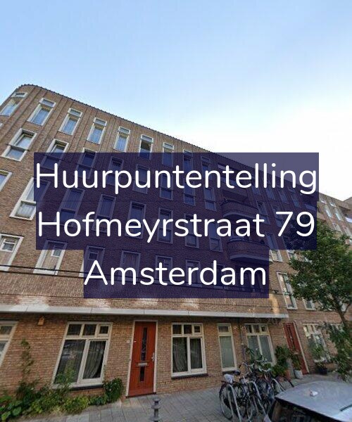 Foto gevel Huurpuntentelling voor Hofmeyrstraat 79, Amsterdam