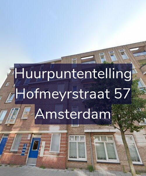 Foto gevel Huurpuntentelling voor Hofmeyrstraat 57, Amsterdam
