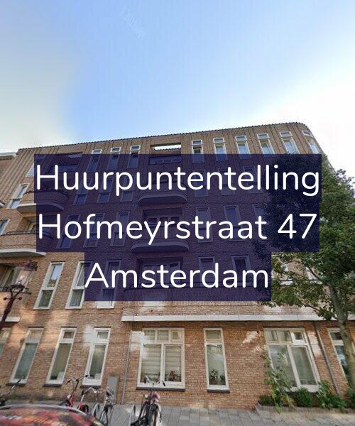 Foto gevel Huurpuntentelling voor Hofmeyrstraat 47, Amsterdam