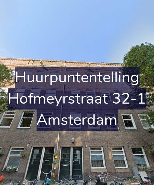 Foto gevel Huurpuntentelling voor Hofmeyrstraat 32-1, Amsterdam