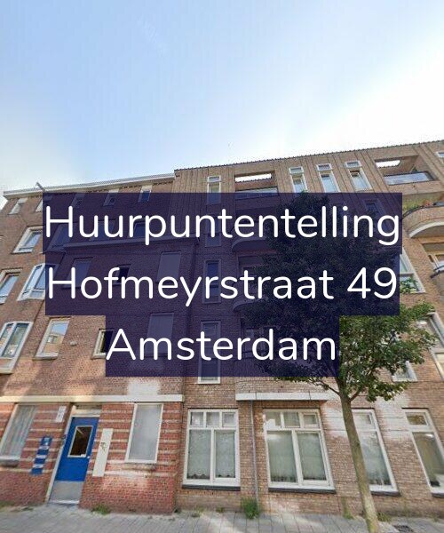 Foto gevel Huurpuntentelling voor Hofmeyrstraat 49, Amsterdam