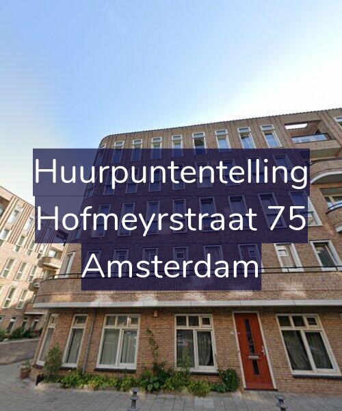 Foto gevel Huurpuntentelling voor Hofmeyrstraat 75, Amsterdam