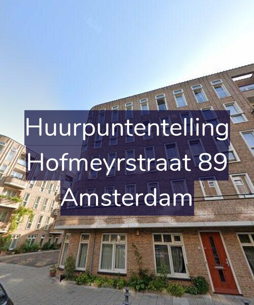 Foto gevel Huurpuntentelling voor Hofmeyrstraat 89, Amsterdam