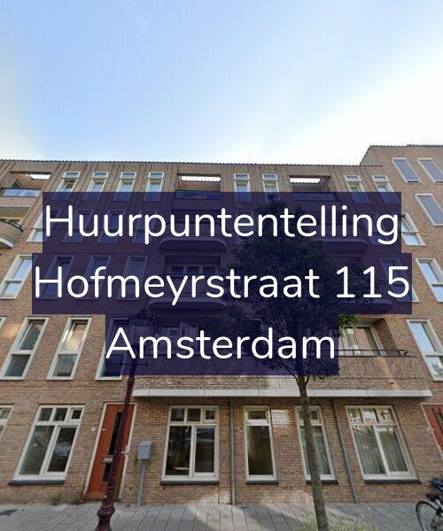 Foto gevel Huurpuntentelling voor Hofmeyrstraat 115, Amsterdam