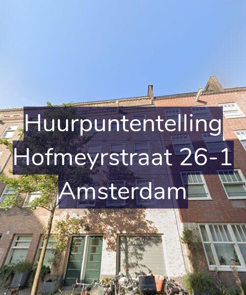 Foto gevel Huurpuntentelling voor Hofmeyrstraat 26-1, Amsterdam