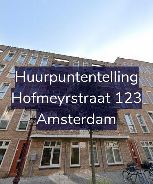 Foto gevel Huurpuntentelling voor Hofmeyrstraat 123, Amsterdam