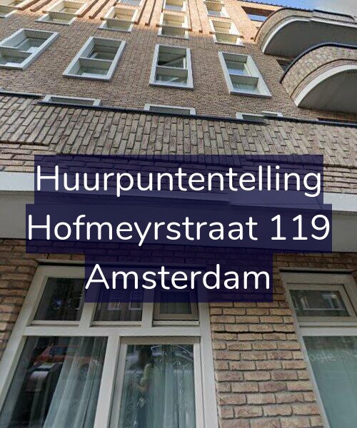 Foto gevel Huurpuntentelling voor Hofmeyrstraat 119, Amsterdam