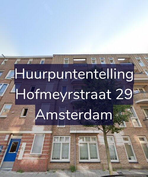 Foto gevel Huurpuntentelling voor Hofmeyrstraat 29, Amsterdam