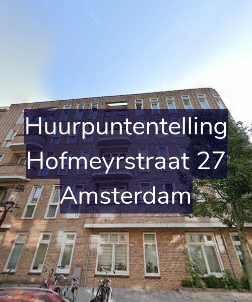 Foto gevel Huurpuntentelling voor Hofmeyrstraat 27, Amsterdam