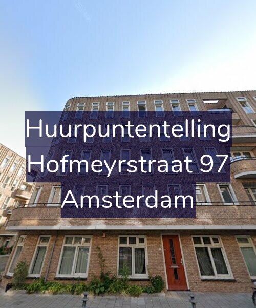 Foto gevel Huurpuntentelling voor Hofmeyrstraat 97, Amsterdam