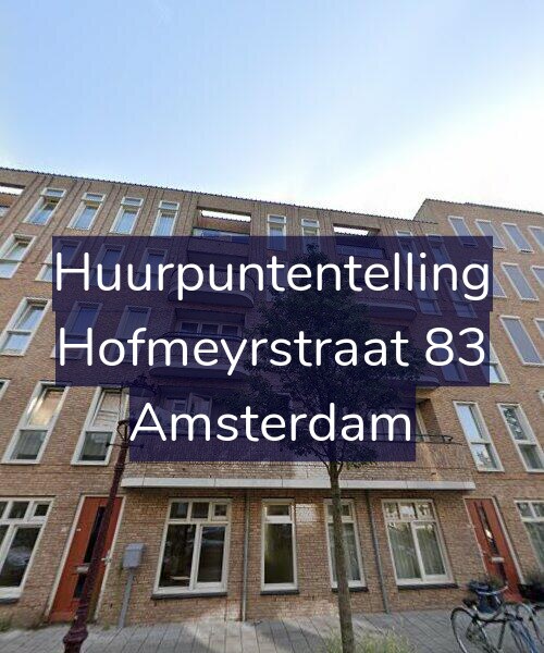 Foto gevel Huurpuntentelling voor Hofmeyrstraat 83, Amsterdam