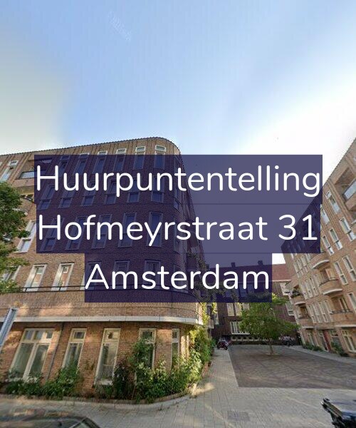 Foto gevel Huurpuntentelling voor Hofmeyrstraat 31, Amsterdam