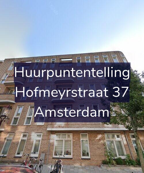 Foto gevel Huurpuntentelling voor Hofmeyrstraat 37, Amsterdam