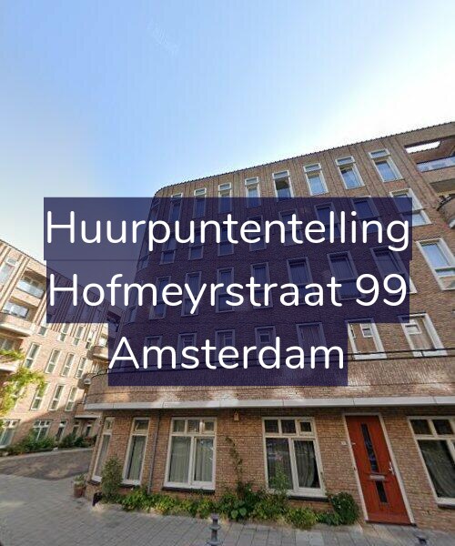 Foto gevel Huurpuntentelling voor Hofmeyrstraat 99, Amsterdam