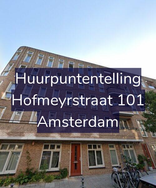 Foto gevel Huurpuntentelling voor Hofmeyrstraat 101, Amsterdam