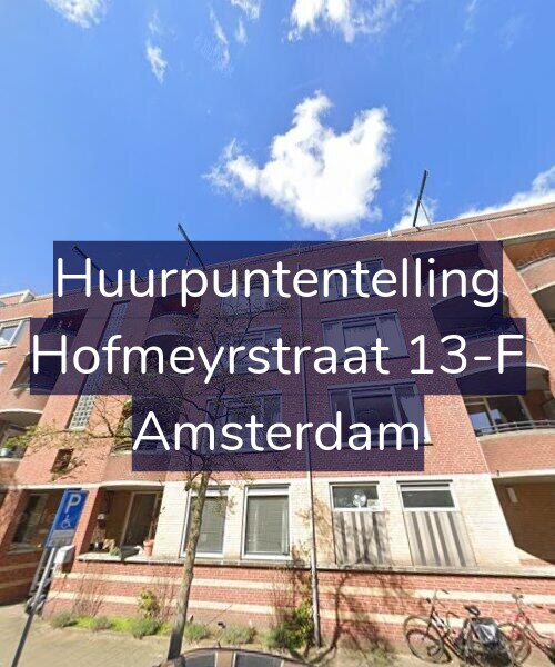 Foto gevel Huurpuntentelling voor Hofmeyrstraat 13-F, Amsterdam