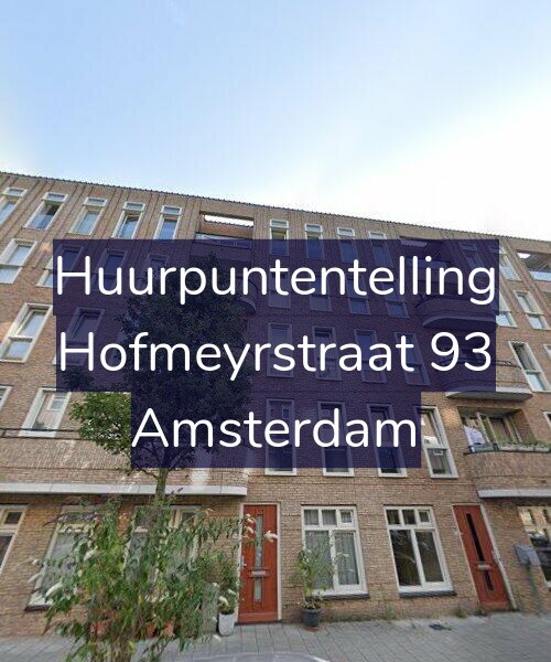 Foto gevel Huurpuntentelling voor Hofmeyrstraat 93, Amsterdam
