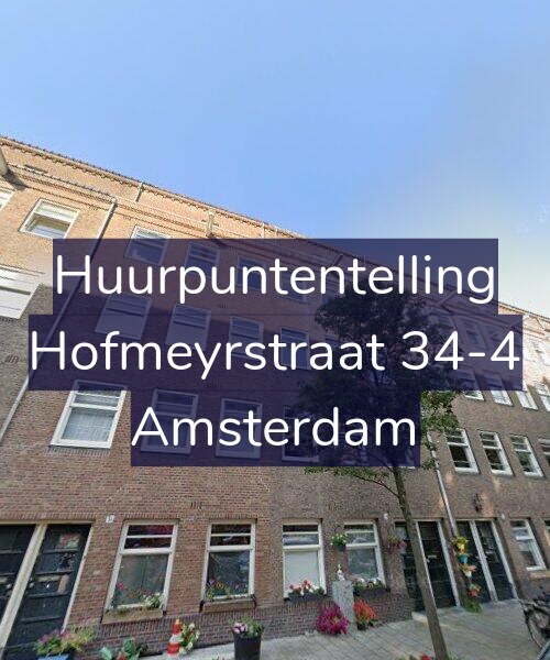 Foto gevel Huurpuntentelling voor Hofmeyrstraat 34-4, Amsterdam
