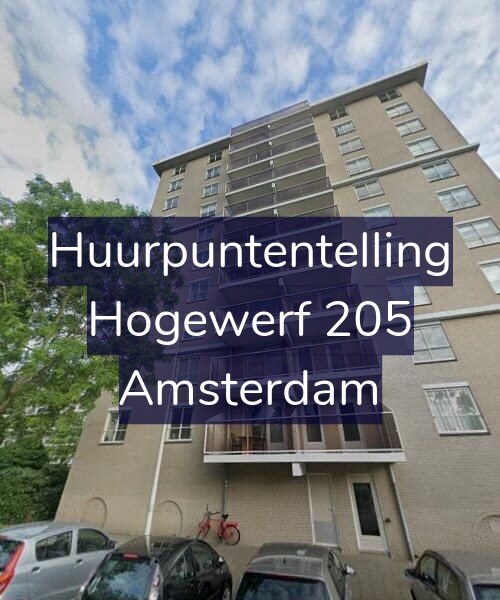Foto gevel Huurpuntentelling voor Hogewerf 205, Amsterdam