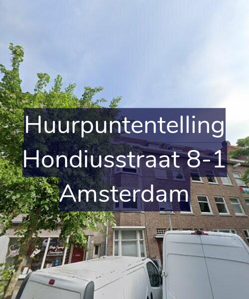 Foto gevel Huurpuntentelling voor Hondiusstraat 8-1, Amsterdam