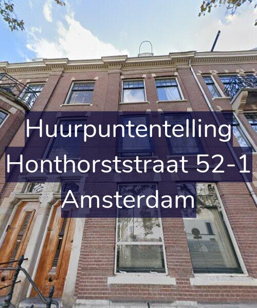 Foto gevel Huurpuntentelling voor Honthorststraat 52-1, Amsterdam