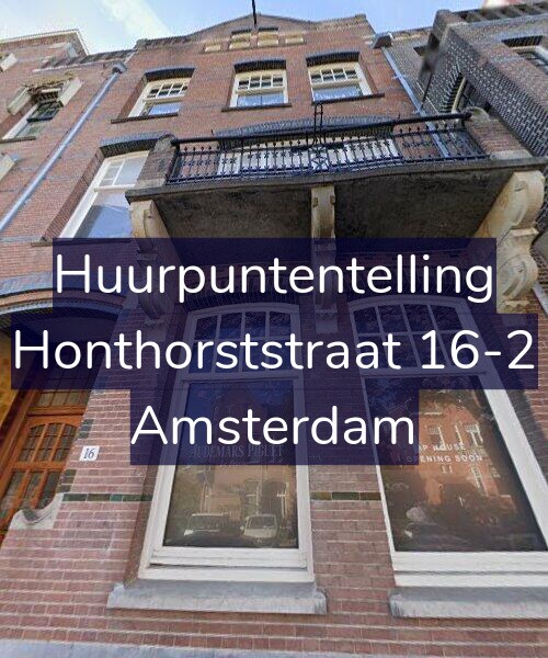 Foto gevel Huurpuntentelling voor Honthorststraat 16-2, Amsterdam