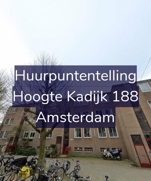 Foto gevel Huurpuntentelling voor Hoogte Kadijk 188, Amsterdam