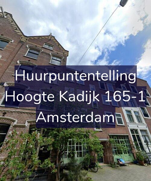 Foto gevel Huurpuntentelling voor Hoogte Kadijk 165-1, Amsterdam