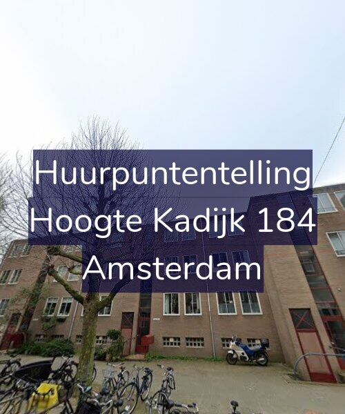 Foto gevel Huurpuntentelling voor Hoogte Kadijk 184, Amsterdam